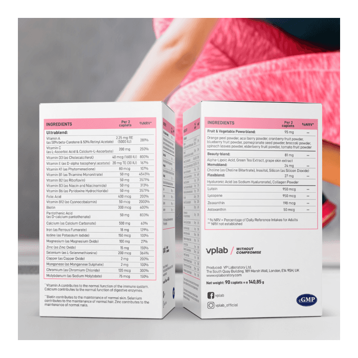 VPLAB multivitaminai moterims ULTRA WOMEN'S MULTIVITAMIN FORMULA, 90 kapsulių-1
