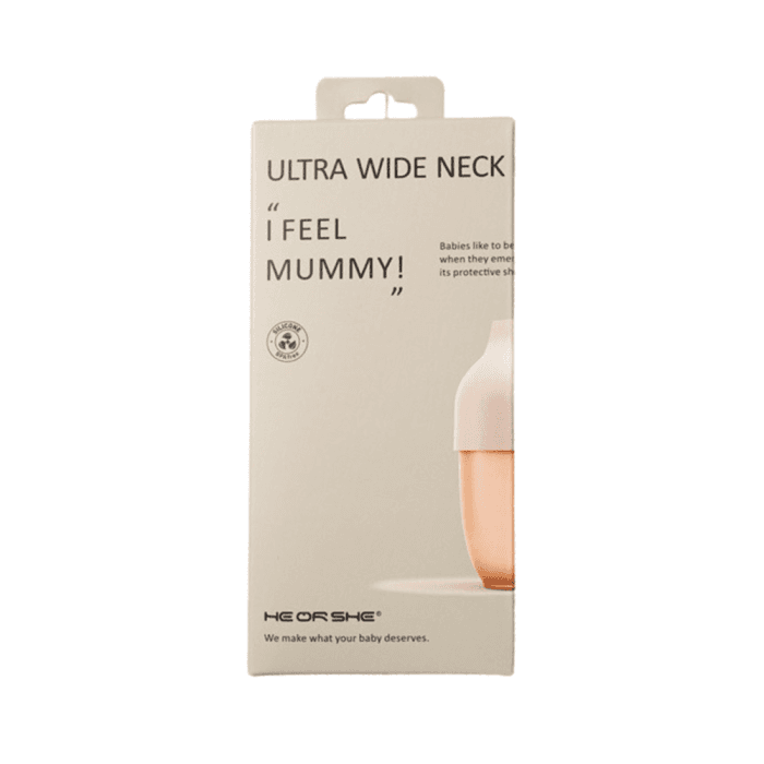HE OR SHE buteliukas ULTRA WIDE NECK, 240 ml, nuo 6 mėn., pilka spalva, 1 vnt.-2