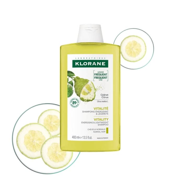 KLORANE tonizuojantis šampūnas su citrusais linkusiems riebaluotis plaukams CITRUS, 400 ml-1