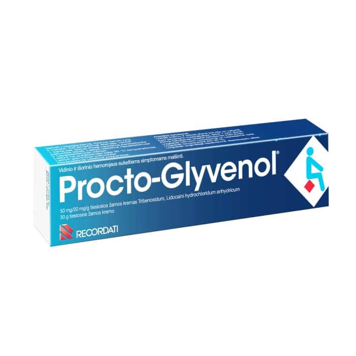 PROCTO-GLYVENOL 50 mg + 20 mg/g, tiesiosios žarnos kremas, N1-1