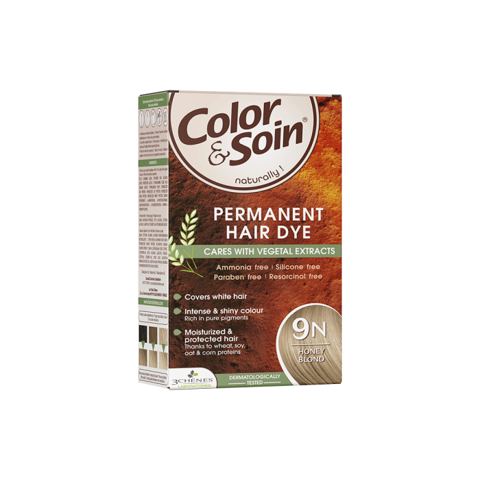 COLOR & SOIN plaukų dažai be amoniako 9N Honey Blond, 135 ml-1