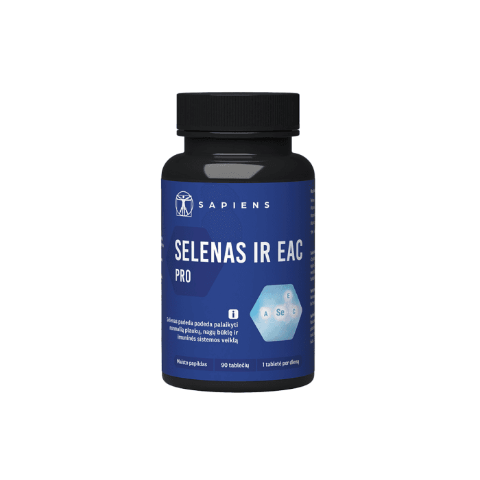 SAPIENS selenas ir EAC PRO, 90 tablečių