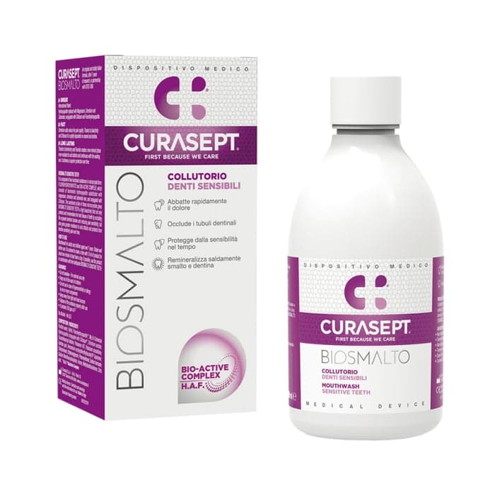 CURASEPT BIOSMALTO kasdienis dantų skalavimo skystis SENSITIVE TEETH, 300 ml tirpalas-1