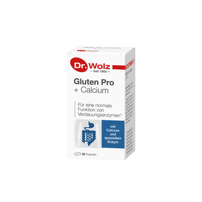 Gluten Pro + Calcium Dr. Wolz, 60 kapsulių