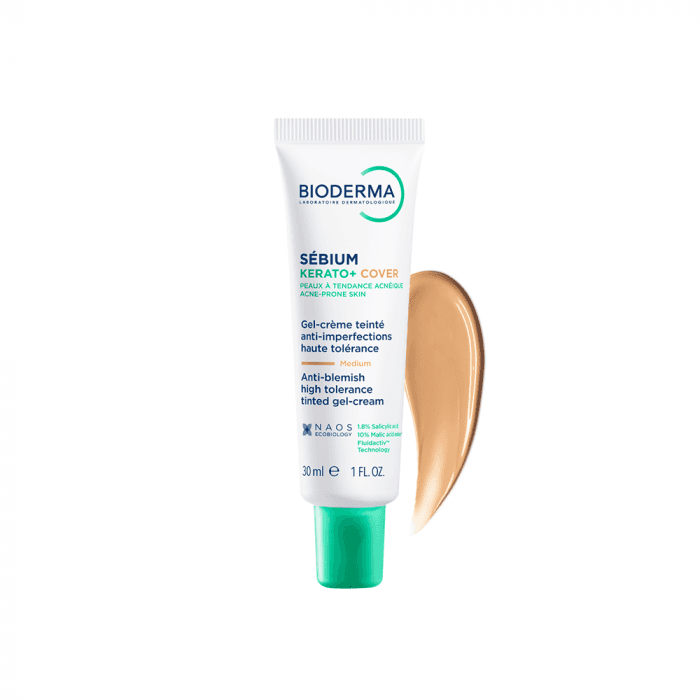 BIODERMA aukštos tolerancijos gelis-kremas su spalva Sébium Kerato+ cover, 30 ml-1