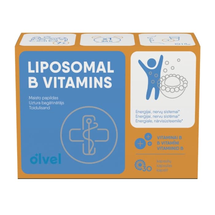 Olvel, liposominiai B grupės vitaminai, 30 Kapsulės