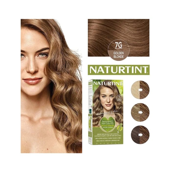 NATURTINT ilgalaikiai plaukų dažai be amoniako NATURALLY BETTER, 7G GOLDEN BLONDE, 170 ml-1