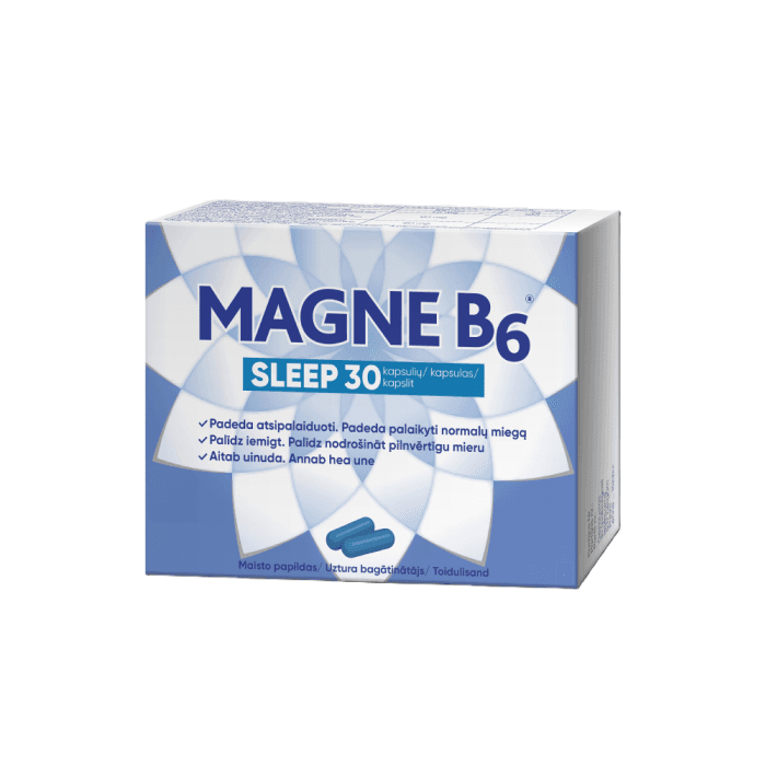 MAGNE B6 SLEEP (magnis miegui), 30 kapsulių