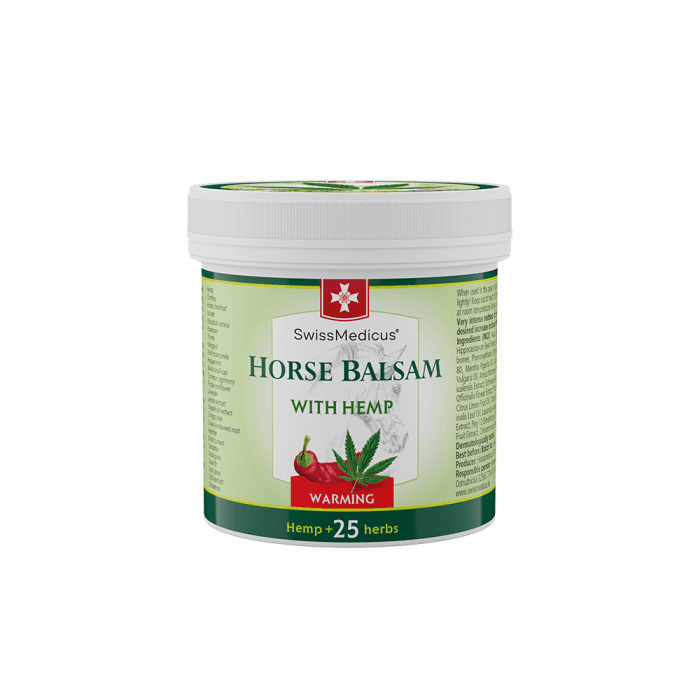 HERBAMEDICUS/SWISSMEDICUS šildomasis arklių balzamas su kanapių ekstraktu HORSE BALSAM, 250 ml-1