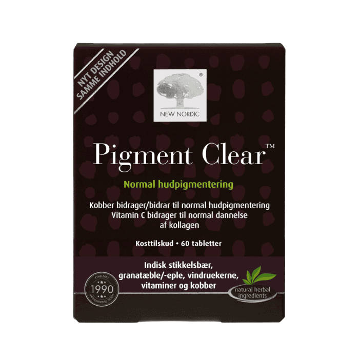 NEW NORDIC PIGMENT CLEAR, 60 tablečių