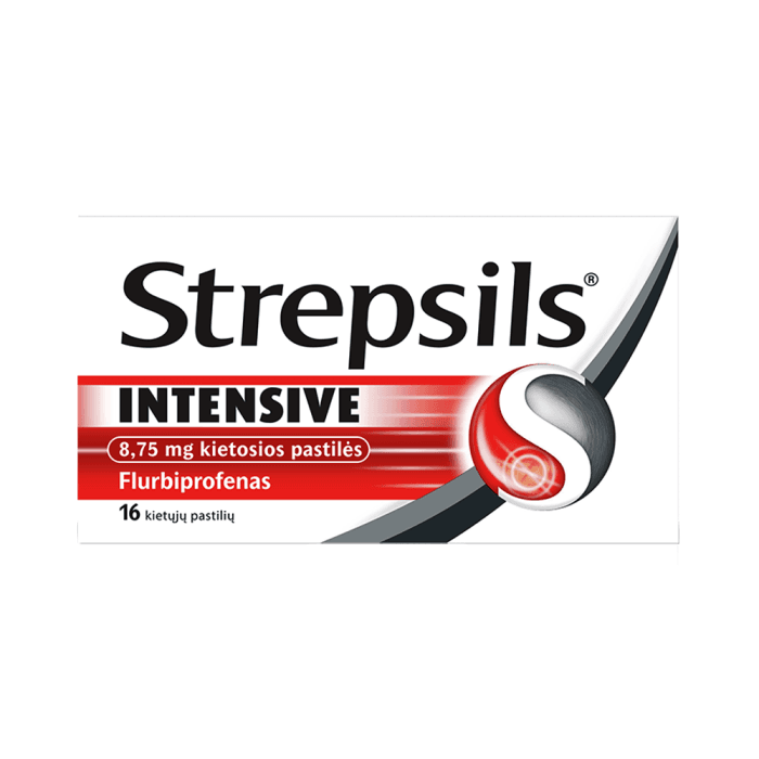 Strepsils Intensive, 8,75mg, kietosios pastilės, N16-1