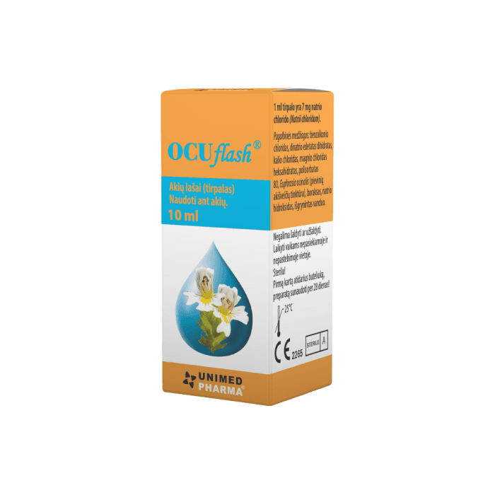 OCUFLASH akių lašai, 7mg/ml, 10 ml, 1 buteliukas