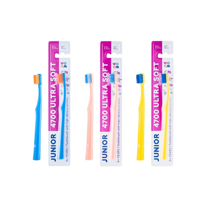 WOOM labai minkštas dantų šepetėlis JUNIOR 4700 ULTRA SOFT, 1 vnt.-1