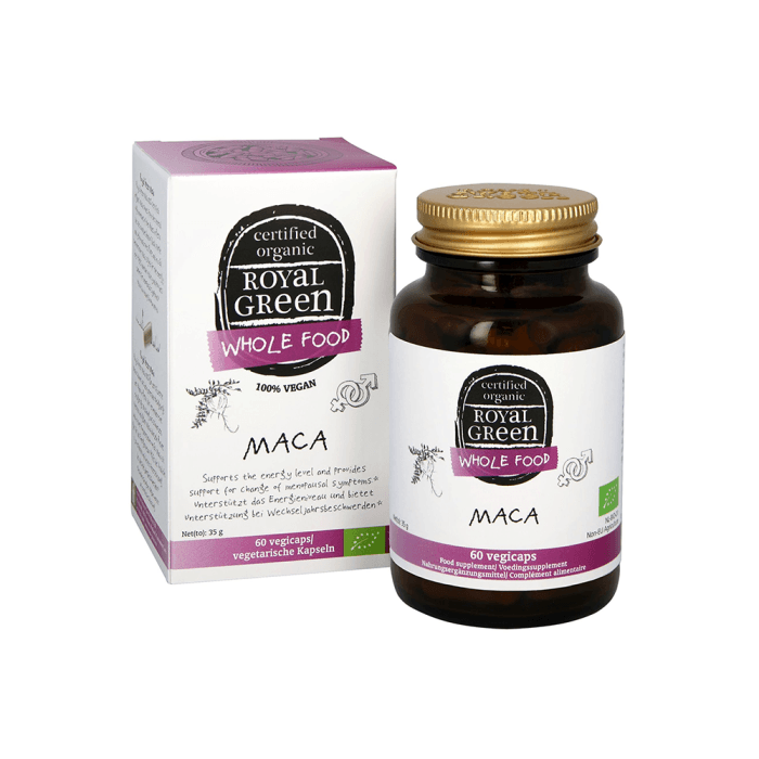 ROYAL GREEN BIO Maca 500 mg  LT-EKO-001, 60 kapsulių