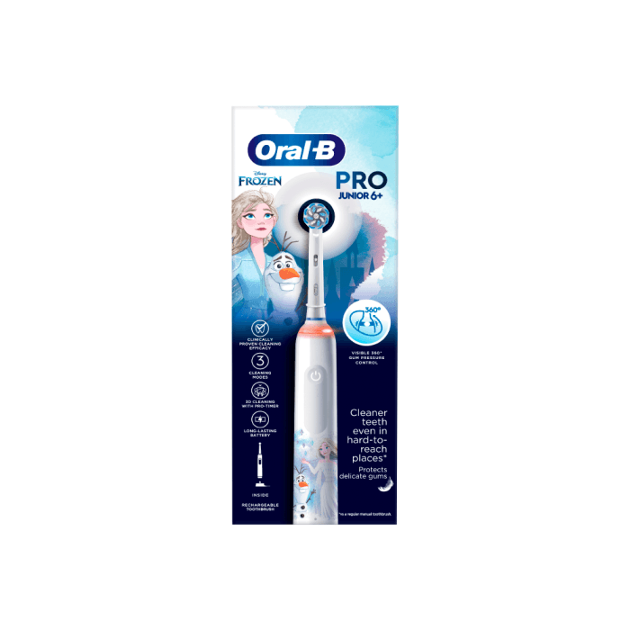 ORAL-B elektrinis dantų šepetėlis PRO 3 JUNIOR 6+ FROZEN, nuo 6 m., 1 vnt.