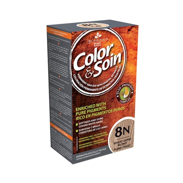 COLOR & SOIN plaukų dažai be amoniako 8N Wheat Germ Blond, 135 ml