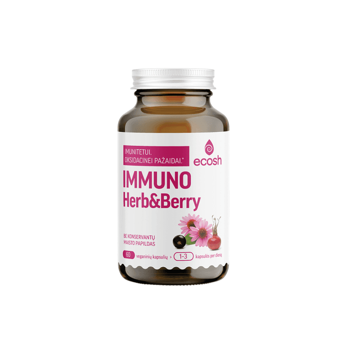ECOSH Immuno Herb&Berry, 60 kapsulių