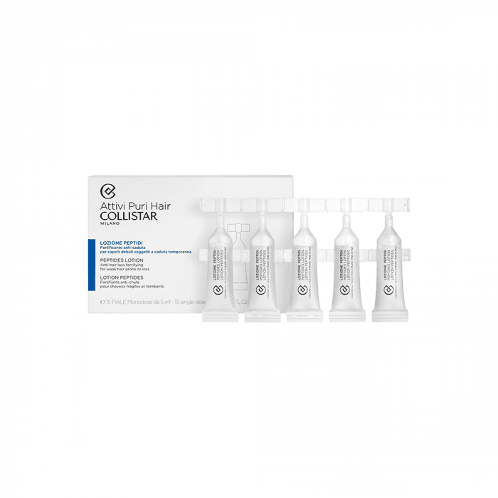 COLLISTAR, PEPTIDES plaukų losjonas Anti-hair Loss Fortifying, ATTIVI PURI, 15 ampulė