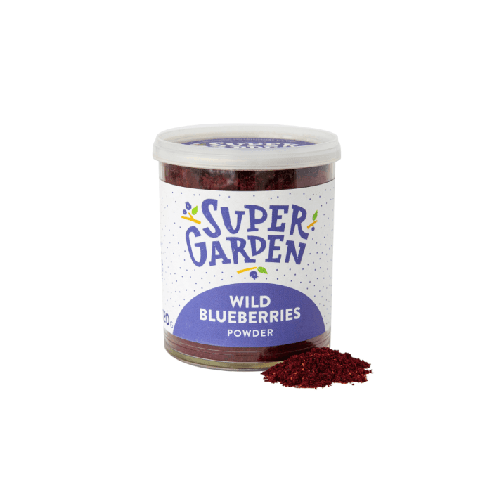 SUPERGARDEN, mėlynių milteliai, džiovinti šaltyje, 120 g