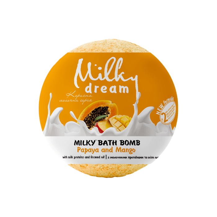 MILKY DREAM, Vonios burbulas Milky Papaja&Mangas, 100 g