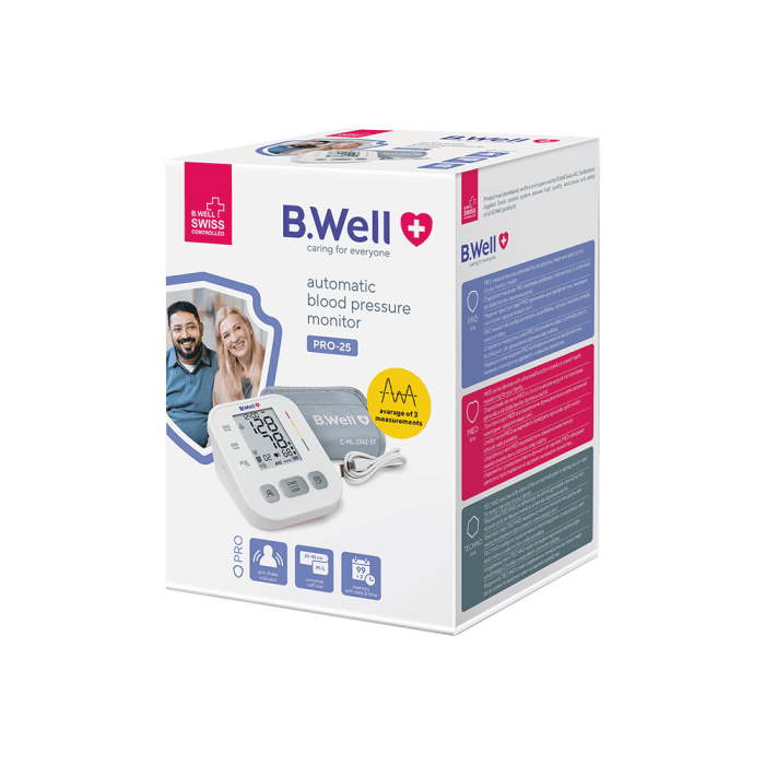 B.WELL PRO-25 AUTOMATINIS KRAUJOSPŪDŽIO MATUOKLIS, 1 vnt.-1