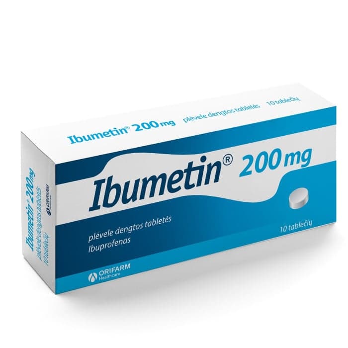 IBUMETIN, 200 mg, plėvele dengtos tabletės, N10