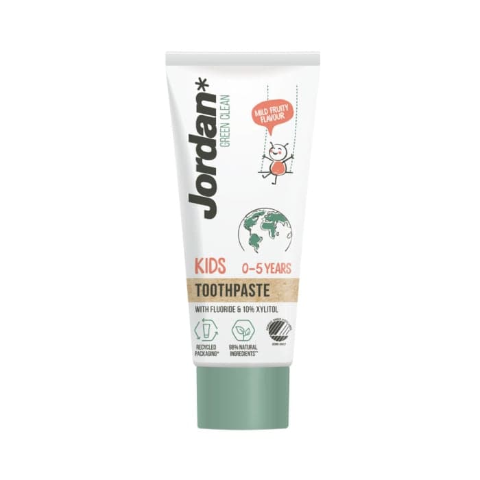 JORDAN vaikiška dantų pasta GREEN CLEAN, 0–5 m., 50 ml