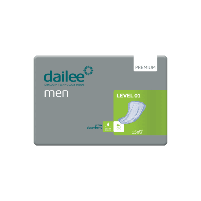 DAILEE MEN PREMIUM įklotai vyrams LEVEL 1, 15 vnt.