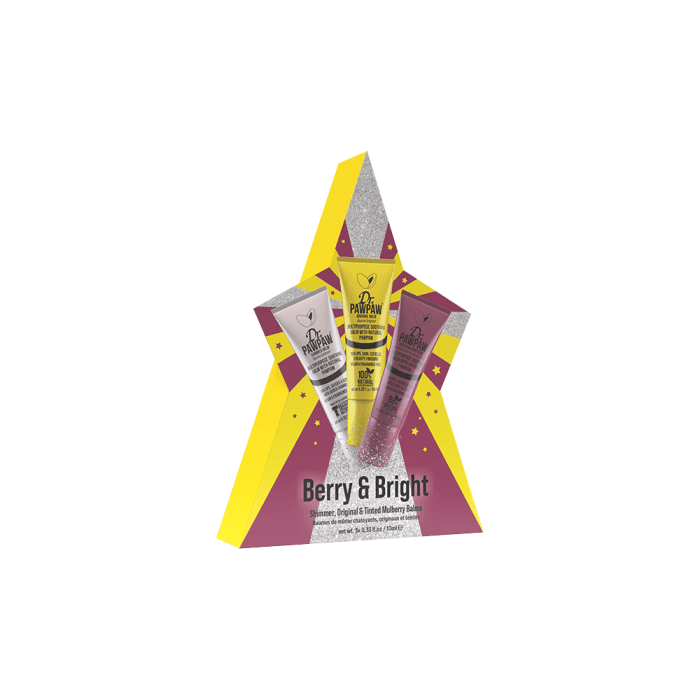 DR.PAWPAW, BERRY&BRIGHT, lūpų balzamų rinkinys, 3vnt, 30 ml