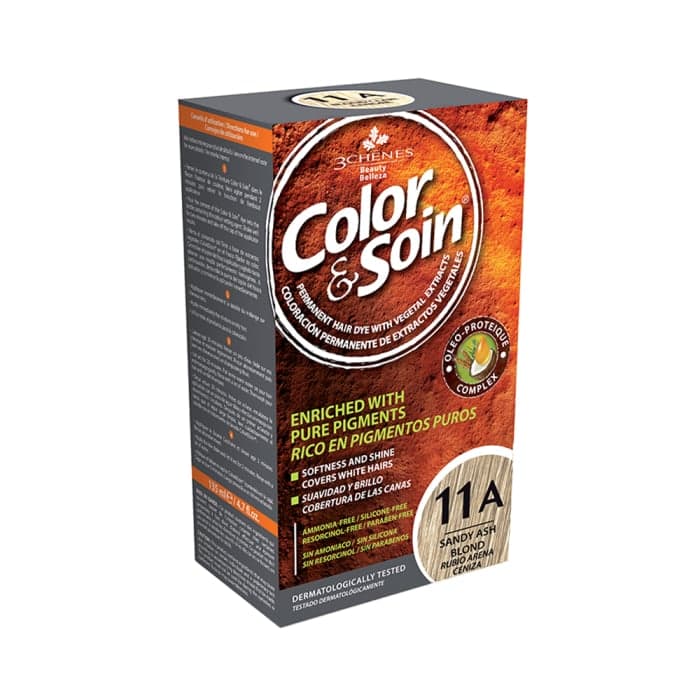 COLOR & SOIN plaukų dažai be amoniako 11A Sandy Ash Blond, 135 ml