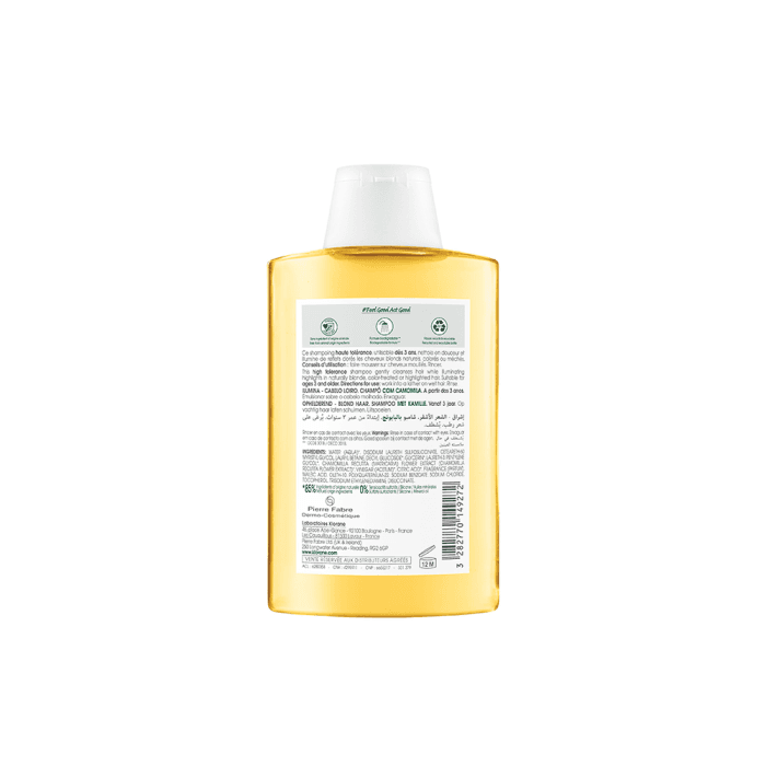 KLORANE šampūnas su ramunėlių ekstraktu šviesiems plaukams CAMOLINE, nuo 3 m., 200 ml-1