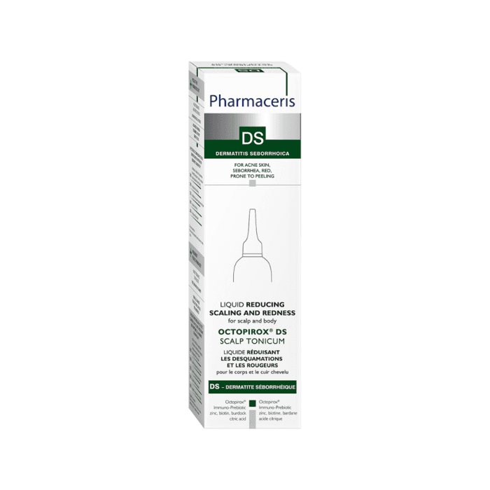 PHARMACERIS DS, OCTOPIROX tonikas riebiai, pleiskanojančiai skalpo ir kūno odai, 100 ml-1