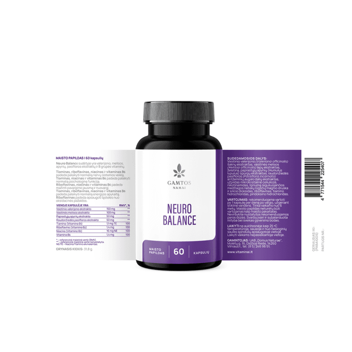 GAMTOS NAMAI NEURO BALANCE, 60 kietųjų kapsulių-1