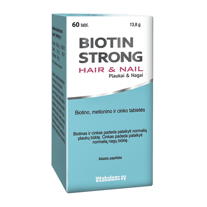 BIOTIN STRONG plaukams ir nagams, 60 tablečių-1