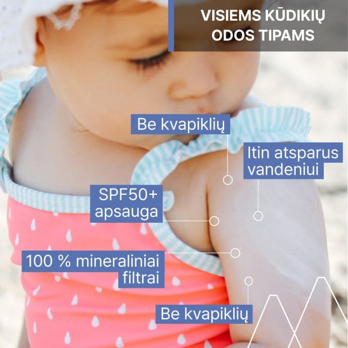URIAGE apsauginis kremas BABY 1ERE MINERALE, SPF 50+, 50 ml-1