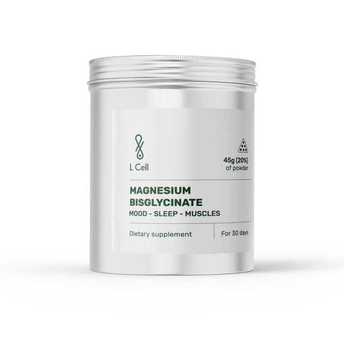 L CELL Magnio Bisglicinatas, milteliai, 45 g