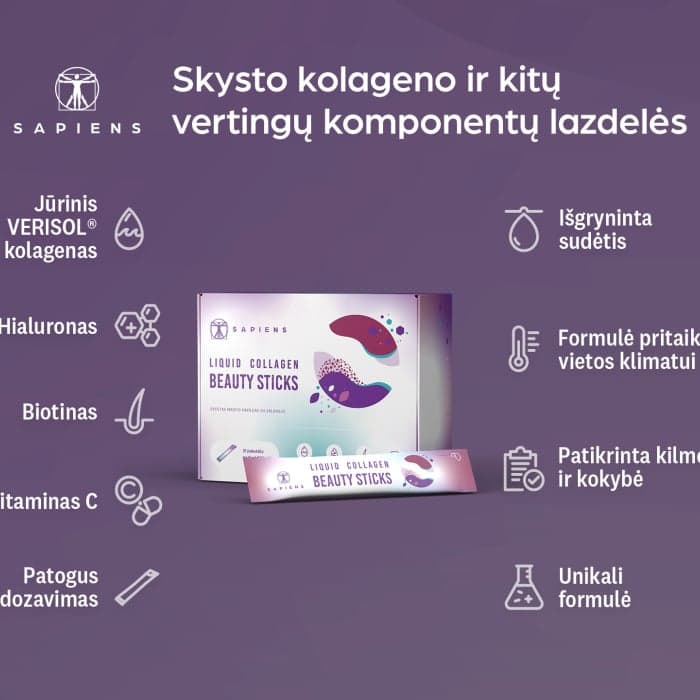 SAPIENS Liquid Collagen Beauty Sticks, 21 pakelių-1
