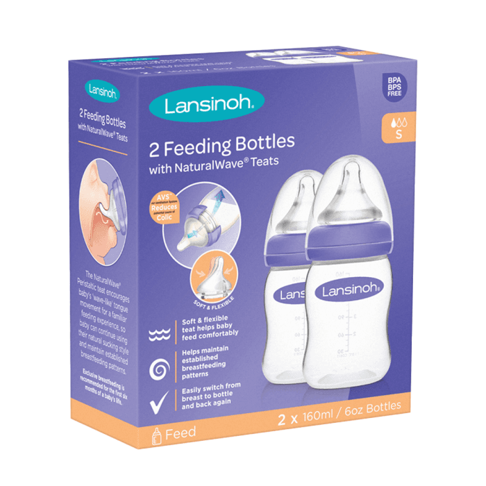 LANSINOH maitinimo buteliukai su žinduku, 2 vnt., 160 ml-1