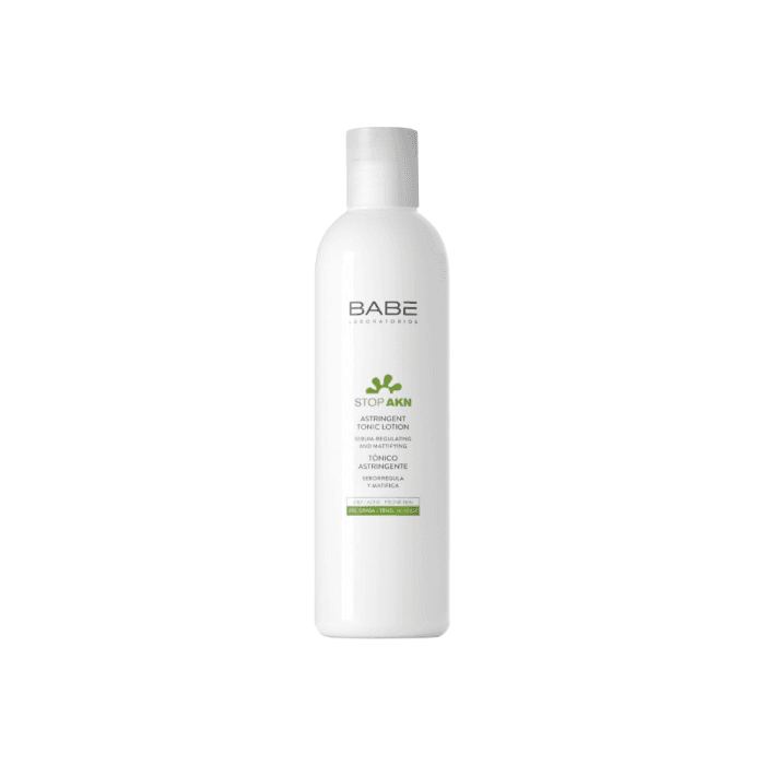 BABÉ poras sutraukiantis tonikas mišriai, riebiai, į spuogus linkusiai odai STOP AKN, 250 ml