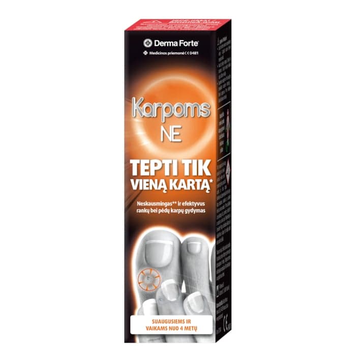 DERMA FORTE priemonė karpoms šalinti KARPOMS NE, 2 ml