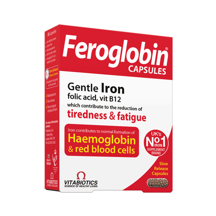 FEROGLOBIN, 30 kapsulių