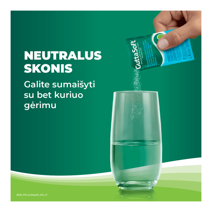 GUTTASOFT milteliai geriamajam tirpalui, be skonio, 10 paketėlių-2