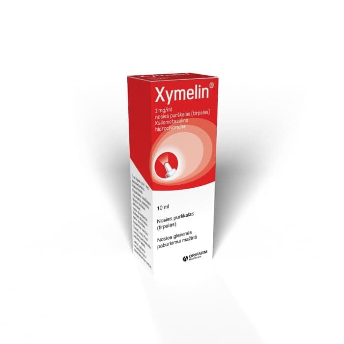 XYMELIN nosies purškalas (tirpalas), 1 mg / m , 10 ml, nosies purškalas (tirpalas), N1