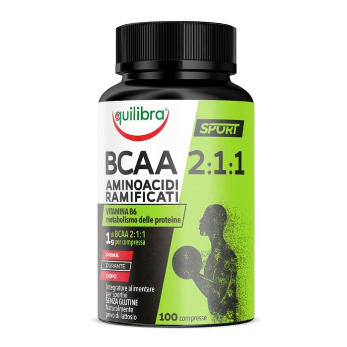 EQUILIBRA aminorūgštys BCAA (BRANCHED-CHAIN AMINO ACIDS), 100 tablečių