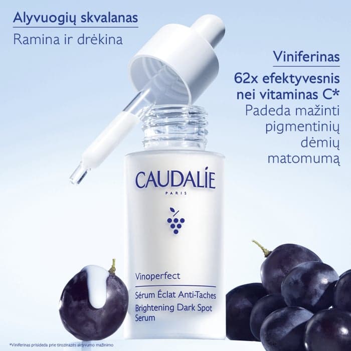 CAUDALIE skaistinantis veido serumas netolygiai odai VINOPERFECT BRIGHTENING DARK SPOT SERUM, 30 ml-2