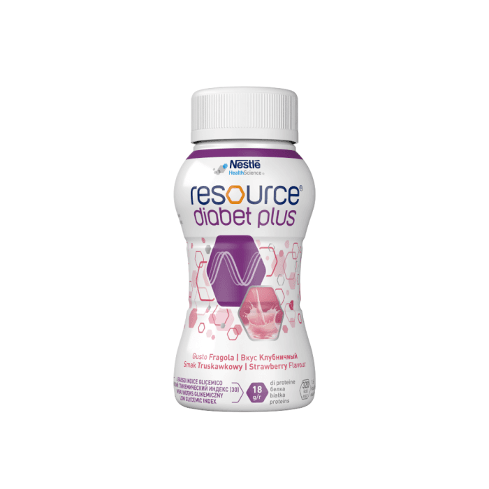 RESOURCE DIABET PLUS braškių skonio gėrimas, 4 buteliukai-2