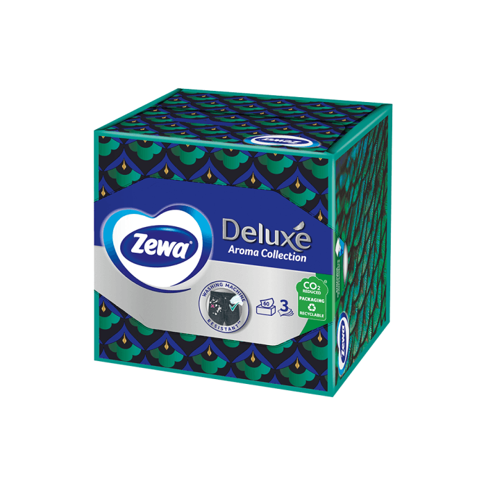 ZEWA popierinės nosinaitės DELUXE AROMA COLLECTION, 3 sluoksniai, 60 vnt.-1