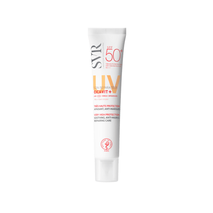 SVR veido ir kūno kremas nuo saulės pažeistai odai CICAVIT+ CRÈME SPF 50+, 40 ml