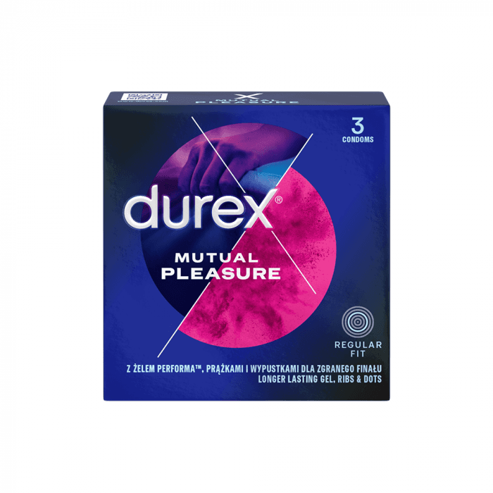 DUREX prezervatyvai MUTUAL PLEASURE, 3 vnt.
