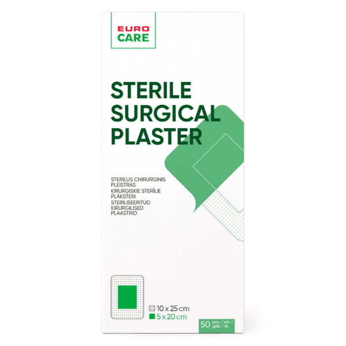 EUROCARE sterilus chirurginis pleistras, 10 x 25 cm, 1 vnt.